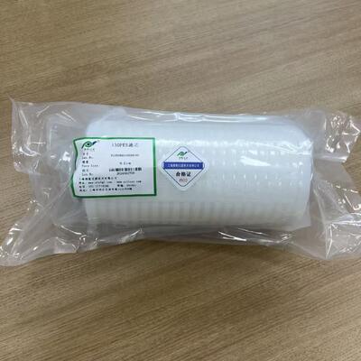 高流量200L/分、ろ過面積2.2m²の130mm外径プリーツフィルターカートリッジ