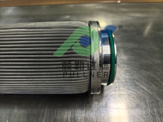 カスタマイズされたフィルター端キャップ: 10インチ 316Lステンレス鋼 プレートフィルターカートリッジ 高温産業フィルタリングのためのシントレされた繊維フェルト