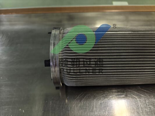 カスタマイズされたフィルター端キャップ: 10インチ 316Lステンレス鋼 プレートフィルターカートリッジ 高温産業フィルタリングのためのシントレされた繊維フェルト